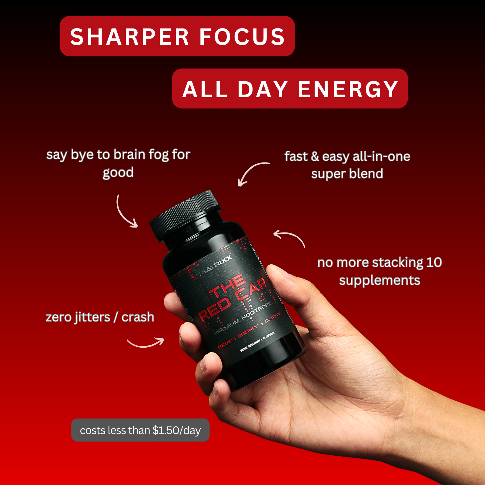the red cap supplement matrixx focus energy